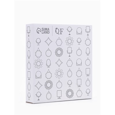 Зеркало настольное, с увеличением х2, двустороннее, 13×17 см, (d=10.5 см), прозрачное