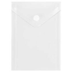 Папка с кнопкой А6 105х148 мм 150 мкм пластик,прозрачная, бесцветная ММ-13809 (370522) Стамм