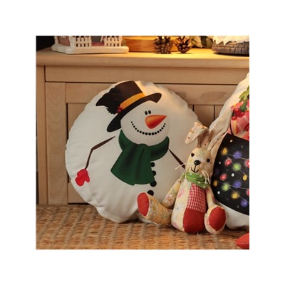 Подушка декоративная новогодняя «Этель. Снеговичок» 32×32 см