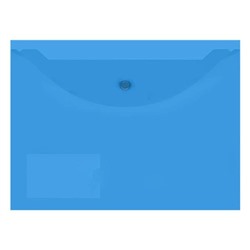 Папка с кнопкой  А4 150мкм с карманом для визиток синяя PK6515B inФОРМАТ