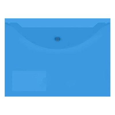 Папка с кнопкой  А4 150мкм с карманом для визиток синяя PK6515B inФОРМАТ