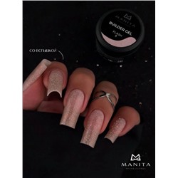 MANITA Гель моделирующий для ногтей с хлопьями юки / Builder Gel Flash №05, 15 мл 28222