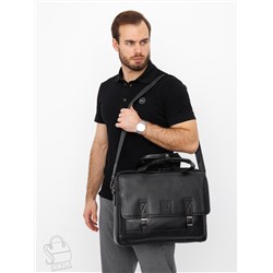 Портфель мужской кожаный 816XXL black Fuzhiniao в Новосибирске