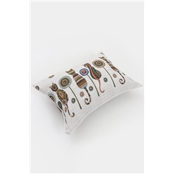 Наволочка декоративная рогожка Lizzy Home размер 50х70 см рисунок кошки НАТАЛИ, 1126688