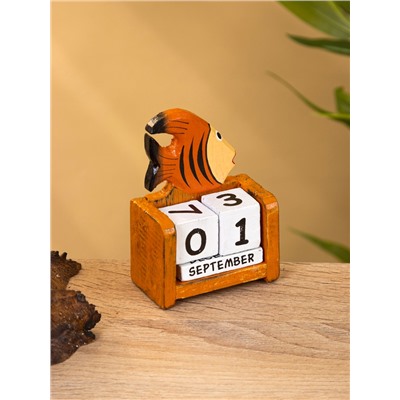 Календарь настольный «Рыбка», 7×4×9 см, дерево, оранжевый