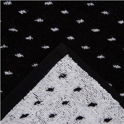 Полотенце махровое Этель ЧБ «Пунктир», пестроткань, 70×130 см