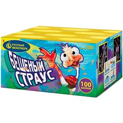 Батарея салютов "Бешеный страус" (0,3" х 100 залп.) * в кор. 24 шт. Срок до 15.01.30