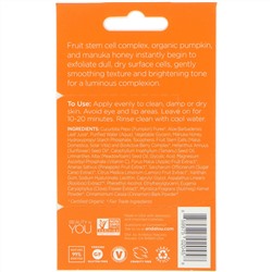 Andalou Naturals, мгновенное осветление, маска для лица, тыква и мед, 8 г (0,28 унций)