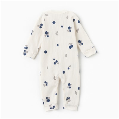 Комбинезон для девочки «Крошка Я» Blueberry, рост 86-92, молочный