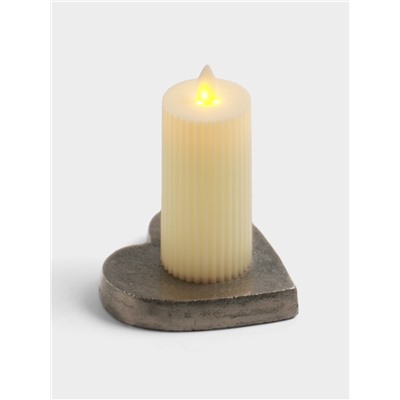 Подсвечник для чайной свечи «Сердце», 11×12×2 см, алюминий