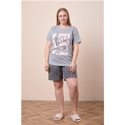 Пижама футболка и шорты М325294Пср