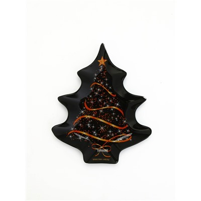 Тарелка новогодняя плоская «Ёлочка», 19.5×16.5 см