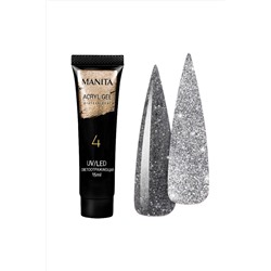 Manita Professional Акриловый гель для ногтей светоотражающий №04, 15 мл KRISTALLER, 1110018