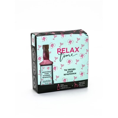 УЦЕНКА Набор RELAX TIME, гель для душа во флаконе виски, 250 мл и мочалка для тела