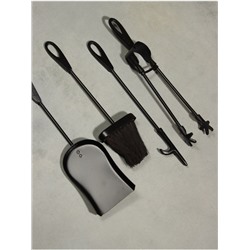 Каминный набор «Огонь», 4 предмета, 17×17×55 см, сталь