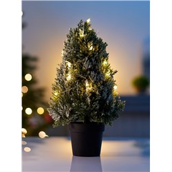 Фигура светодиодная «Можжевельник заснеженный» 35 см, 20 LED, от батареек AG13×3, свечение тёплое белое