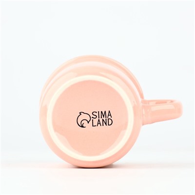 Кружка чайная керамическая «Зайка», 210 мл, ручная работа