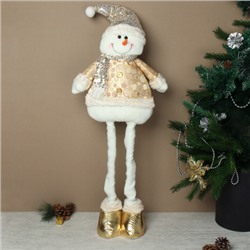 Новогоднее украшение Снеговик на телескопических ножках 55/74 см / RE2022 /уп 36/LED подсветка
