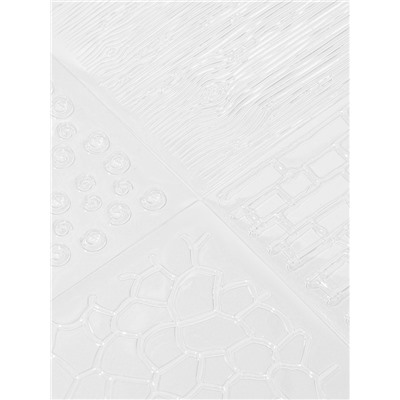 Текстурные маты кондитерские Доляна «Кирпичи», 4 шт., 30.5×15.5×0.1 см, пластик, прозрачные