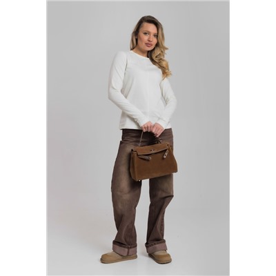 Лонгслив из кулирки с лайкрой М326003м