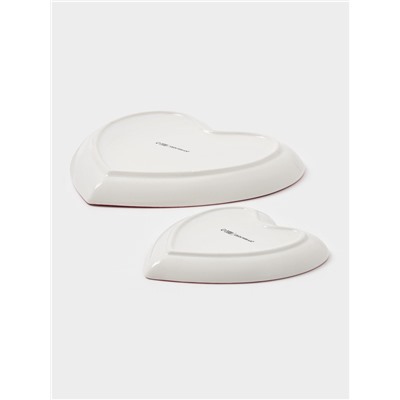 Тарелки сервировочные новогодние Доляна «Сказочный бал.Щелкунчик», набор 2 шт., 22.5×2.6 см, 16.5×2 см, доломит, белые