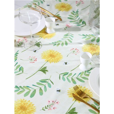 Скатерть «Доляна» Yellow flowers, размер 145×220 см