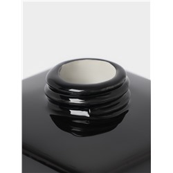 Аксессуары для ванной SAVANNA Square, 3 предмета, дозатор для мыла, стакан, подставка, чёрные