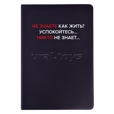 Записная книжка 160л. клетка "Не знаете как жить?" A5 (140 ммx205 мм)