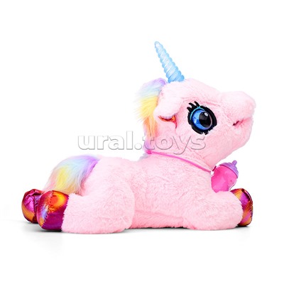 Лошадка "Сказочный единорог" (поет, пьет молоко, издает звуки) в коробке