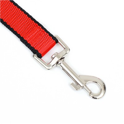 Поводок, 2 м × 2 см, красный, чёрный