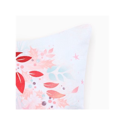 Наволочка декоративная новогодняя «Этель. Тепла и уюта» 40×40 см, велюр