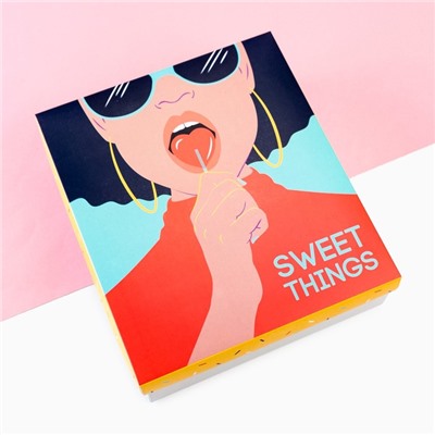 Набор подарочный «Этель» Sweet things, полотенце, носки, повязка на голову