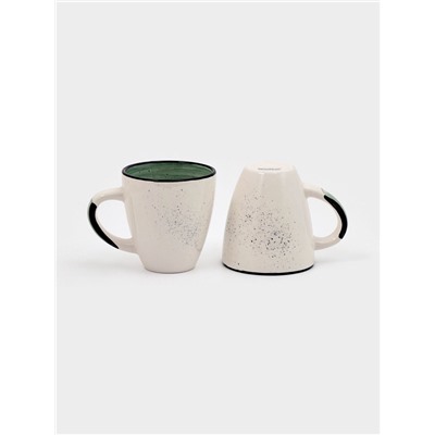 Набор посуды Доляна Nature Тар, 16 предметов: тарелки 8 шт. d=19 см, 27 см, глубокие 4 шт. 830 мл, кружки 4 шт. 400 мл, керамика, зелёный