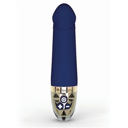 Синий вибратор для G-точки Real Deal Neal - 16,5 см.