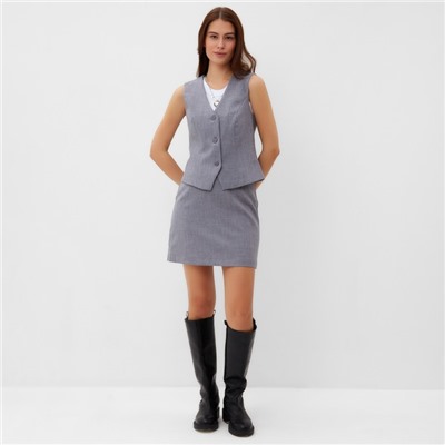 Жилет на пуговицах женский MIST, размер 50, серый