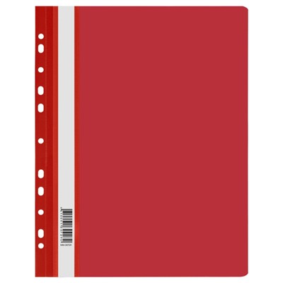 Скоросшиватель А4 пластиковый с перфорацией красный ММ-30729 (355677) Стамм