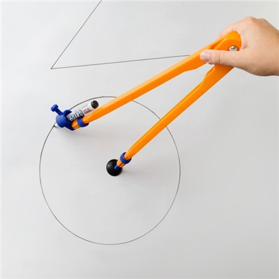 Набор для школьной доски (линейка 100см, треугольник 30°, треугольник 45°, транспортир, циркуль), пластик, желтый, коробка НД-13041 Стамм