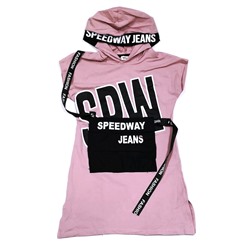 76895 Платье для девочки с капюшоном