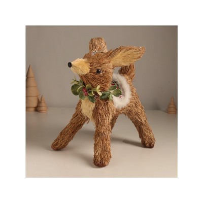 Фигурка новогодняя «Оленёнок в новогодней накидке», 18×15×21 см