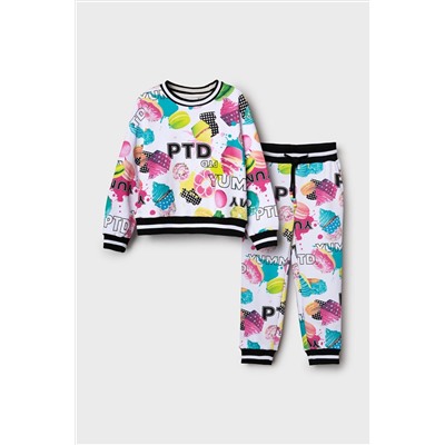Комплект трикотажный для девочек: толстовка, брюки PLAYTODAY, 1240207