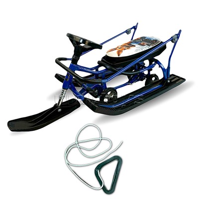 Игрушка Снегокат детский 109 "Wheel" c П-образным толкателем и колесной базой (Зайчик тракторист)