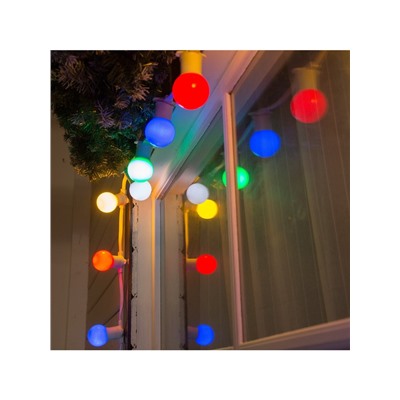 Гирлянда «Белт-лайт» 50 м, IP65, 2W, белая каучуковая нить, шаг 20 см, Е27 (без ламп), 220 В