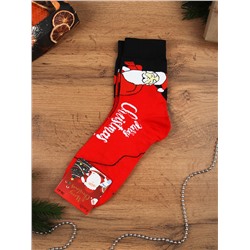 Носки р. 35-40 Новый год  / L826 /уп 10/400/1200/ ОДНА ПАРА/ МАРКА