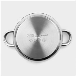 Кастрюля Доляна «Классика», 2.2 л, d=19 см, капсульное дно, нержавеющая сталь