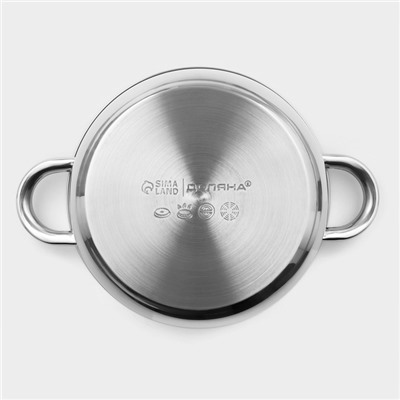 Кастрюля Доляна «Классика», 2.2 л, d=19 см, капсульное дно, нержавеющая сталь