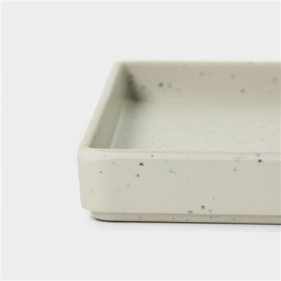 Блюдо сервировочное «Мрамор», 24.5×2.5 см, серое