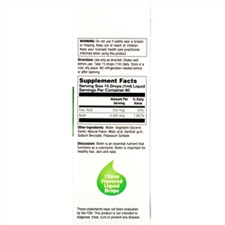 Natural Balance, Maximum Strength Liquid Biotin, Citrus Flavored , 5,000 mcg, 2 fl oz (60 ml)