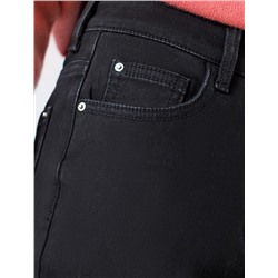 Джинсы mom-fit из эластичного денима на флисе