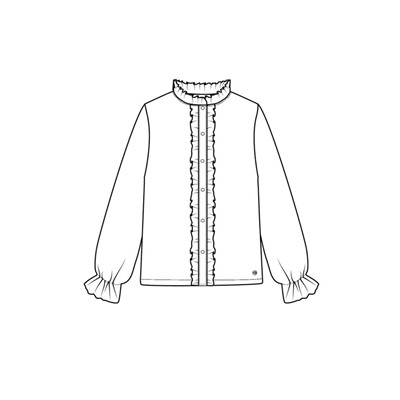 Блузка текстильная для девочек