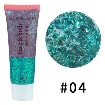 Глиттер гель Seline Girl Face And Body Glitter Party